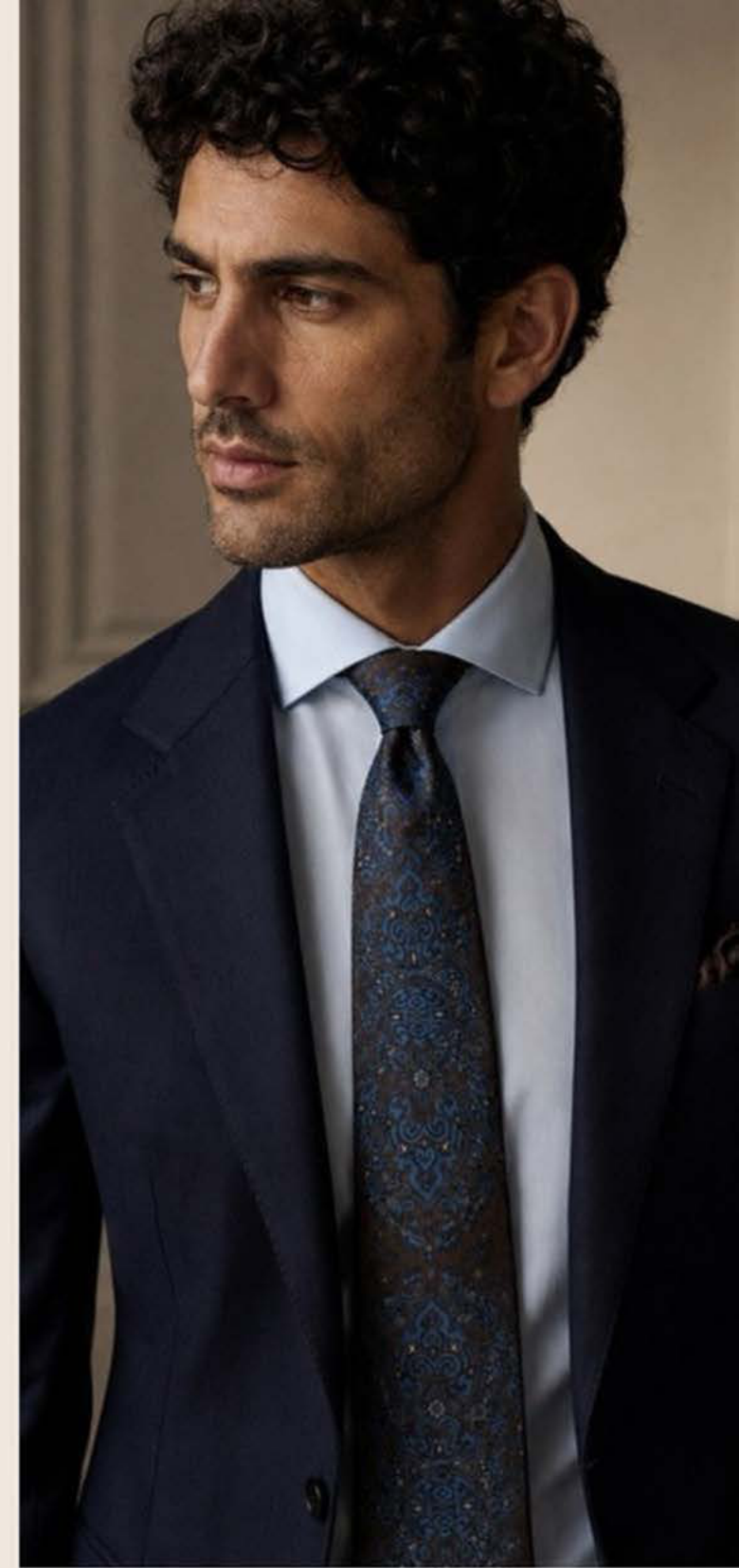 Cobalt Damask Tie for Men