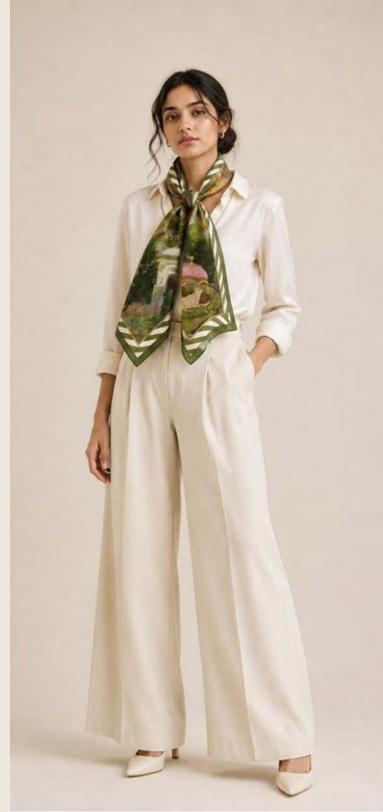Emerald Garden Silk Scarf