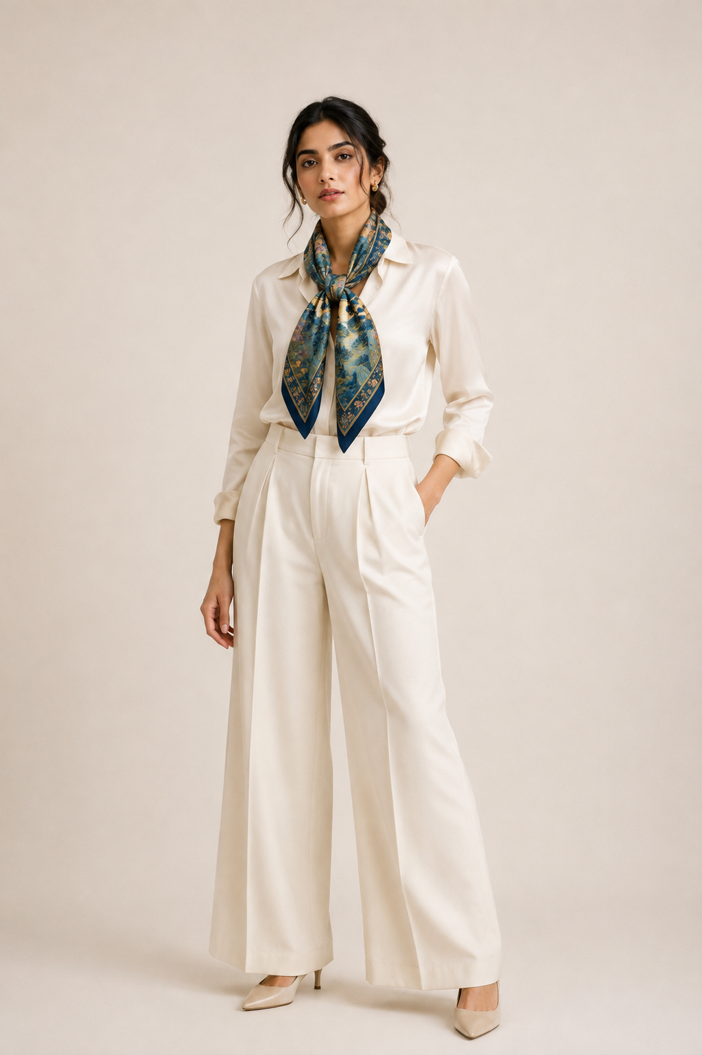 Midnight Valley Silk Scarf
