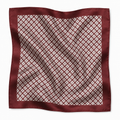 Burgundy Foulard Pocket Square for Men