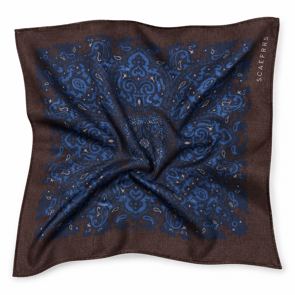 Cocoa Paisley Pocket Square for Men