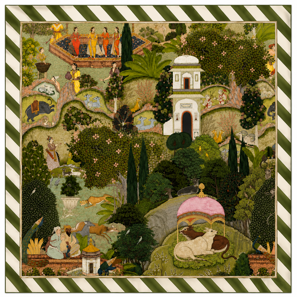 Emerald Garden Silk Scarf