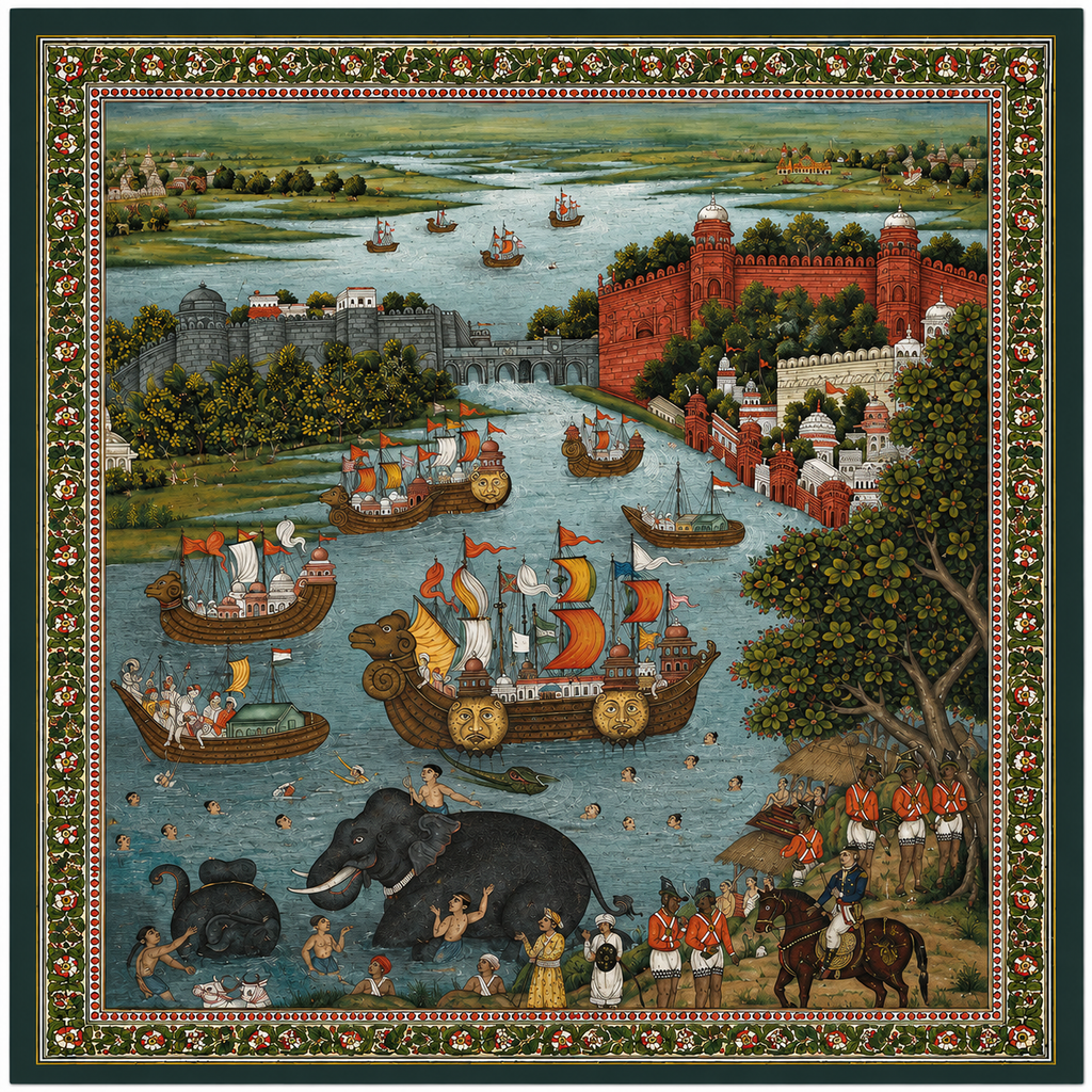 River Pageant Silk Scarf