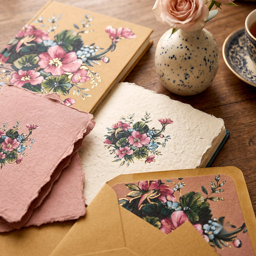 Blush Rose Stationery Set — lifestyle