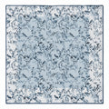 Delft Toile Men's Silk Scarf — flat lay of the hand-painted silk print