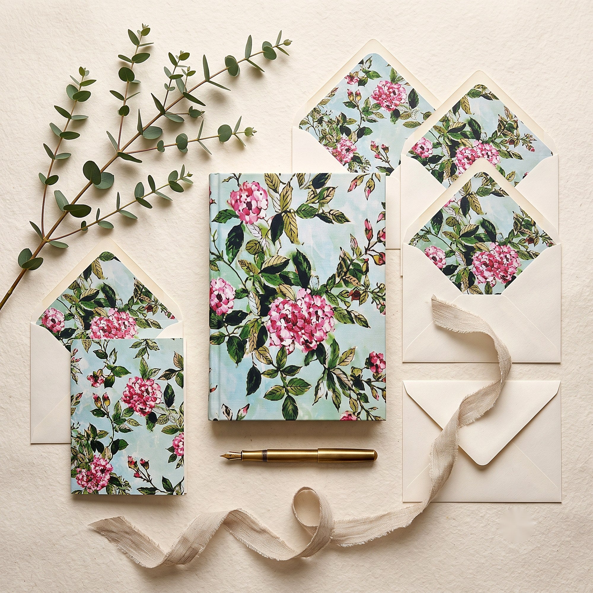 Floral Note Card Set — detail