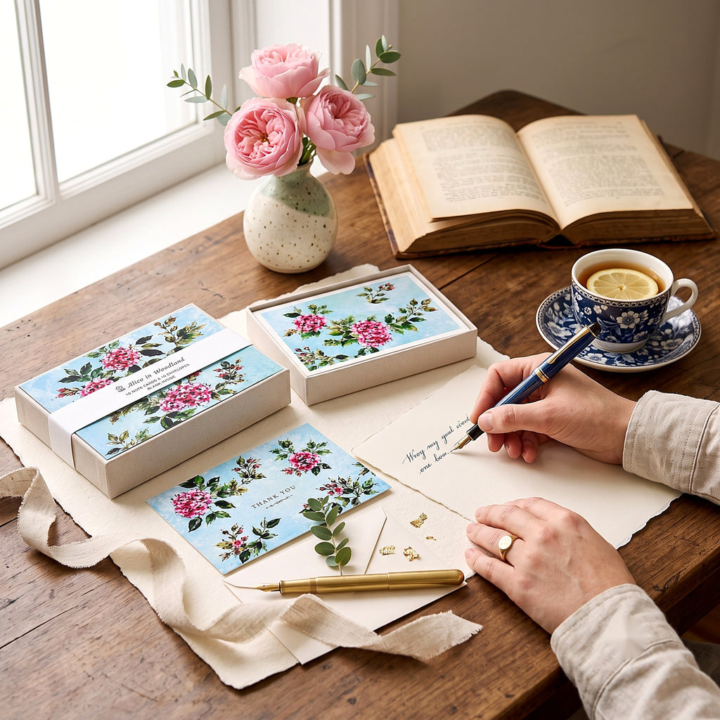 Floral Note Card Set — lifestyle