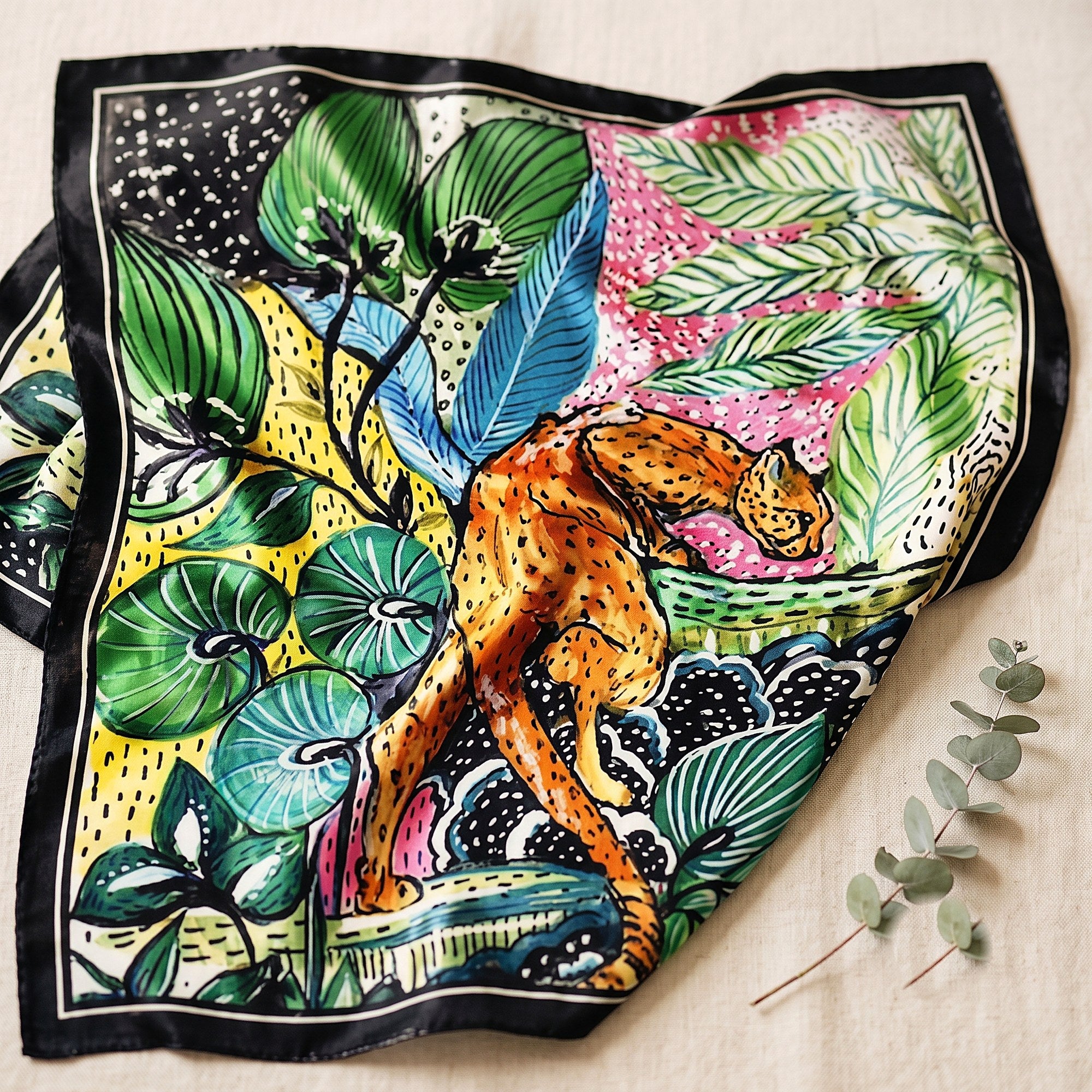 Jungle Leopard Silk Scarf — catalogue