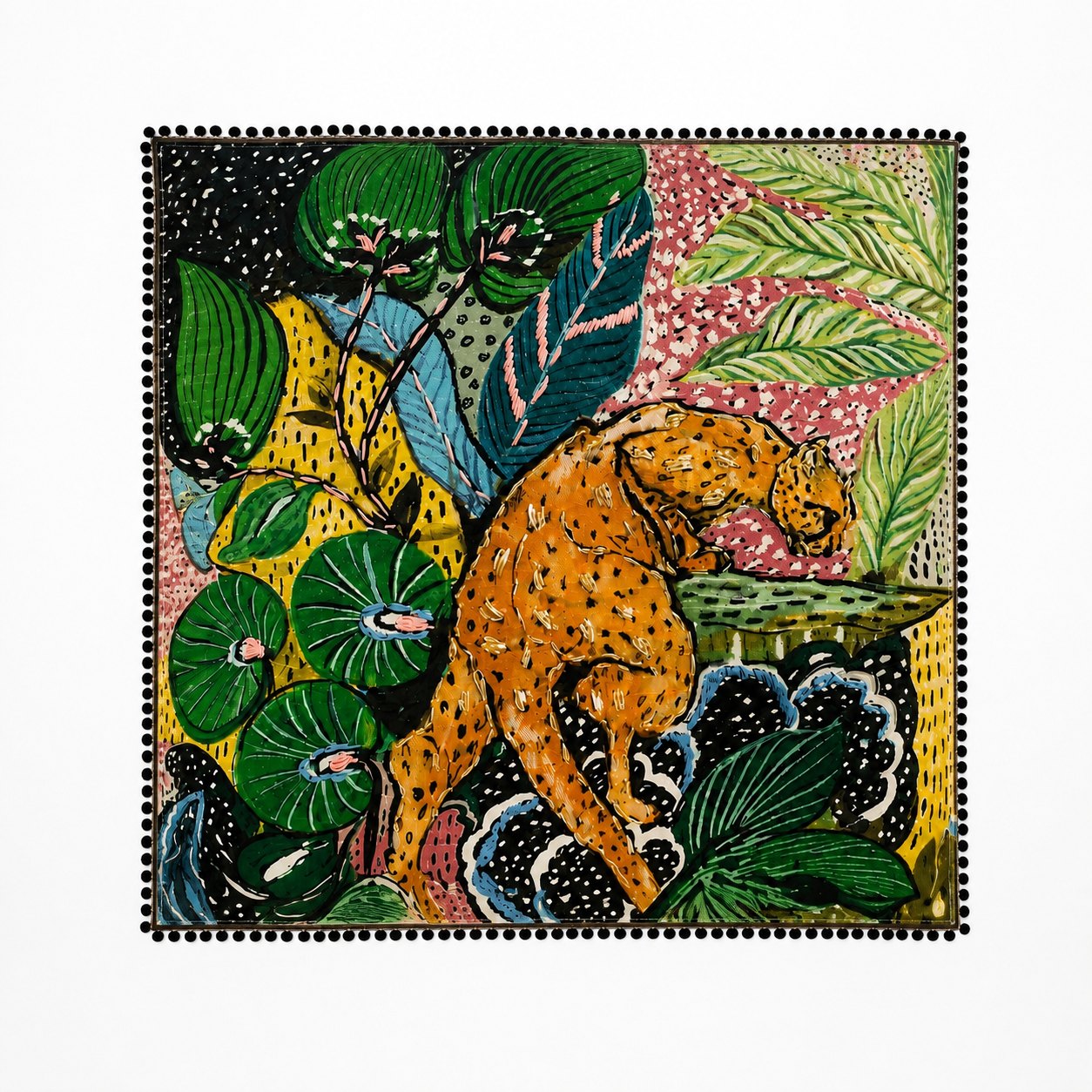 Jungle Leopard Silk Scarf