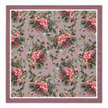 Mauve Rose Men's Silk Scarf — flat lay of the hand-painted silk print
