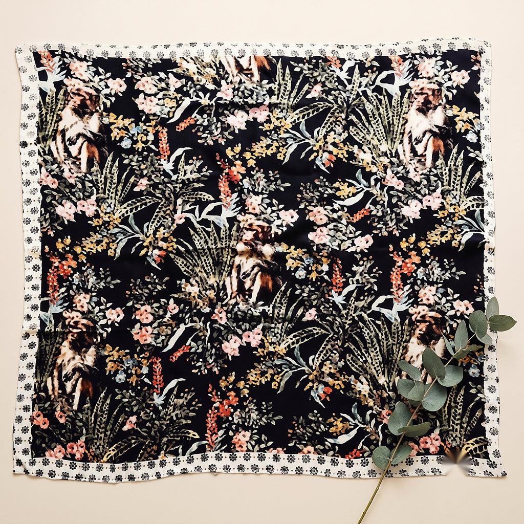 Midnight Botanical Scarf — catalogue