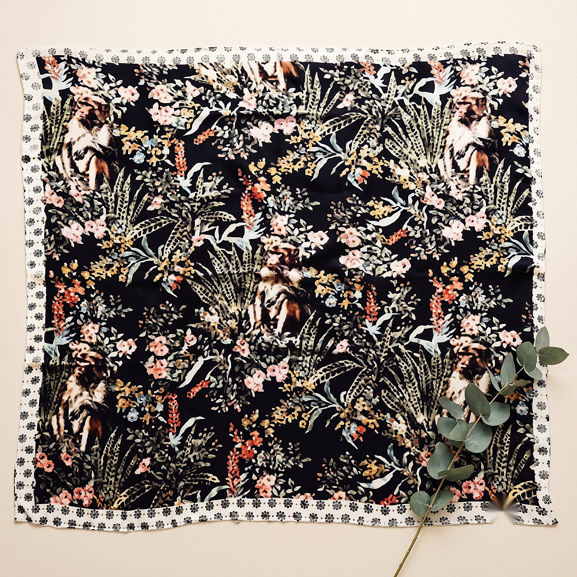 Midnight Botanical Scarf — catalogue