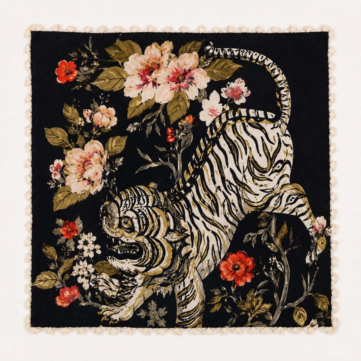Nightfall Tiger Silk Scarf