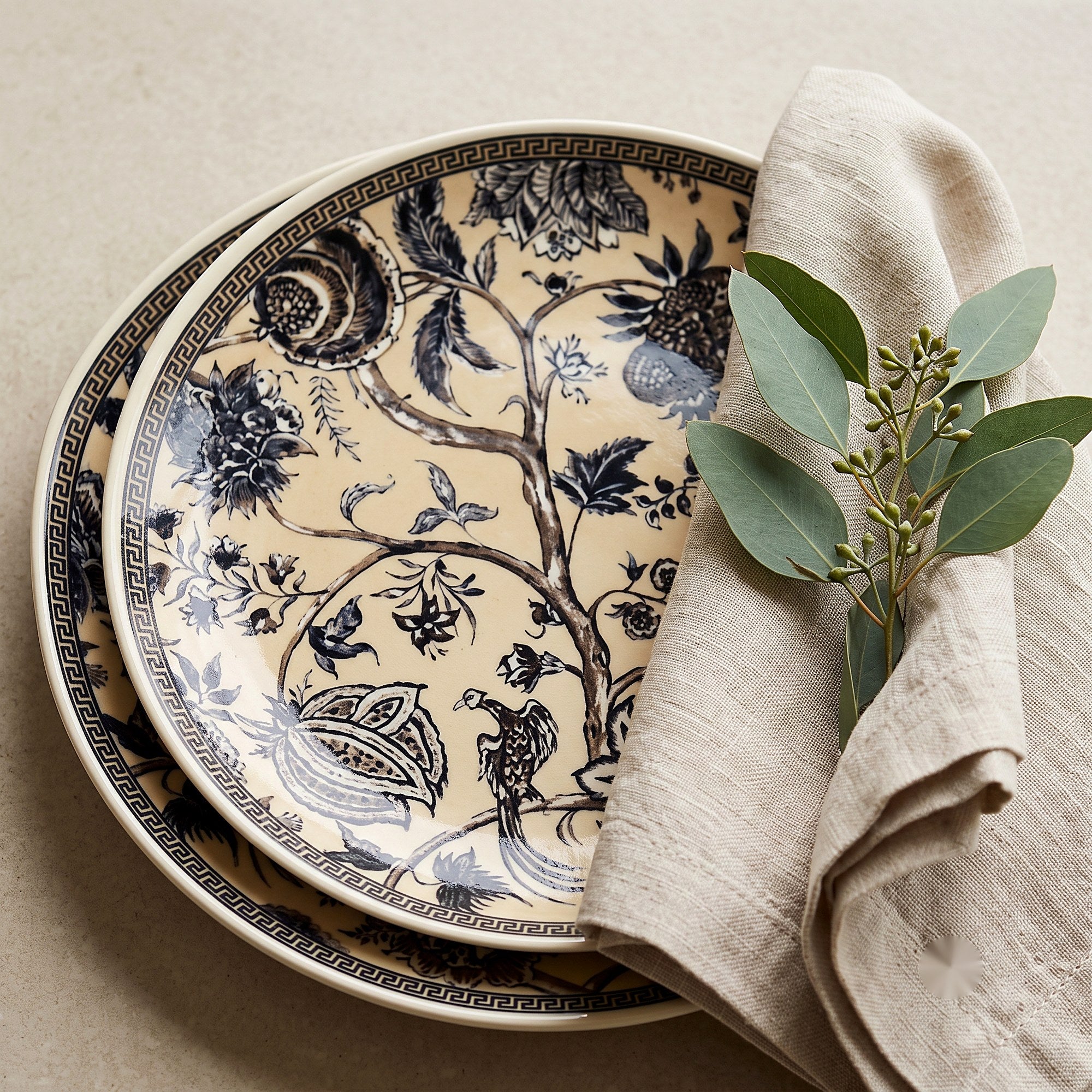 Toile Botanical Dinner Plate Set — catalogue